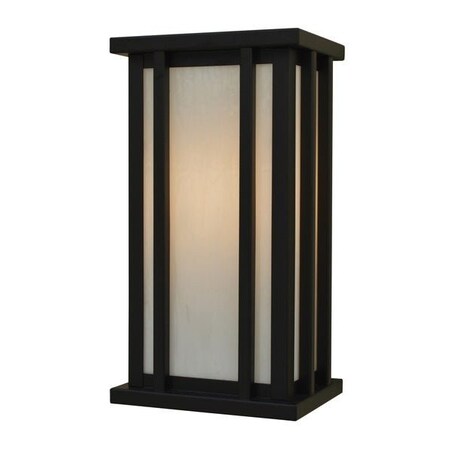 Arroyo Craftsman 6" Glencoe Flush Wall Mount, Mission Brown, Cream Glass GLS-6CR-MB